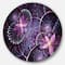 Designart - Fractal Flower Soft Purple Digital Art' Large Flower Metal Circle Wall Art
